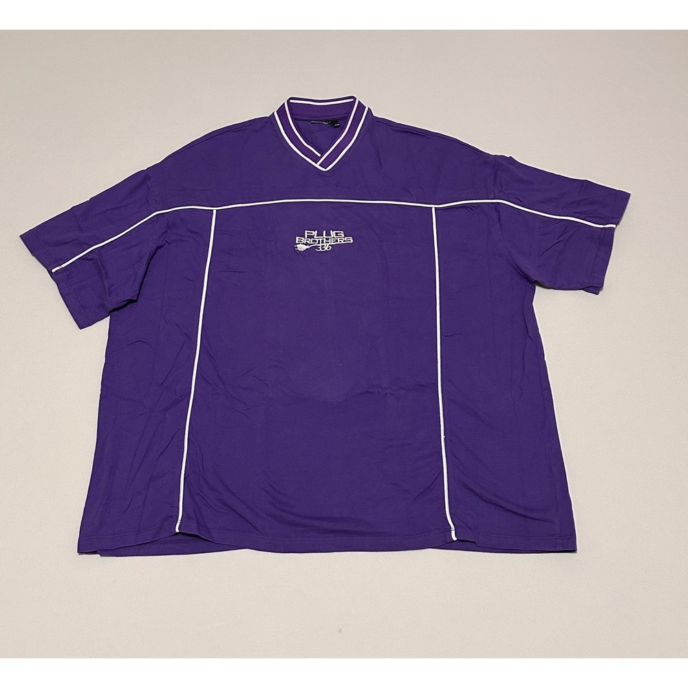 ASOS DESIGN Mens Purple Plug Brothers 336 Oversized V-Neck T-Shirt XS 11361462‎